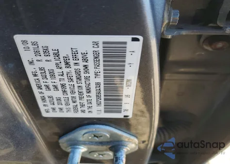 2009 Honda Accord Exl из США, поврежденный, VIN 1HGCP26859A047499